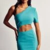 Stretch One Shoulder Cut Out Bodycon Dress