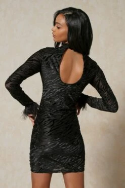 Animal Print Devore Mini Dress 12 Animal Print Devore Mini Dress -Dress Sales Store black animal print devore mini dress 3