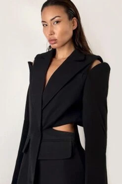 Cut Out Detail Blazer Dress