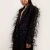 Margot Premium Feather Detail Blazer Dress -Dress Sales Store black margot premium feather detail blazer dress