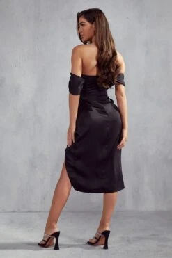 Melody Premium Draped Corset Midi Dress 10 Melody Premium Draped Corset Midi Dress -Dress Sales Store black melody premium draped corset midi dress 2