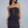 Mesh Insert Corset Mini Dress 2 Mesh Insert Corset Mini Dress -Dress Sales Store black mesh insert corset mini dress