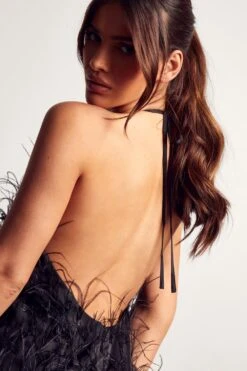 Millie Premium Feather Detail Mini Dress 11 Millie Premium Feather Detail Mini Dress -Dress Sales Store black millie premium feather detail mini dress 4