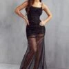 Monique Premium Sequin Corset Maxi Dress -Dress Sales Store black monique premium sequin corset maxi dress