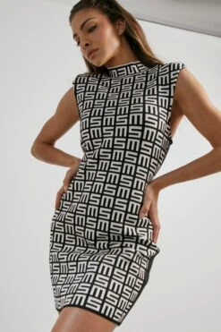Mp Monogram Premium Bandage Dress