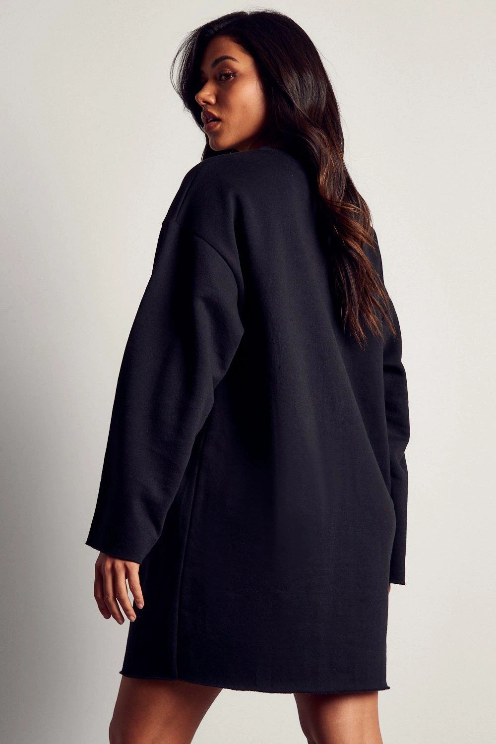 Oversized Raw Hem Sweater Dress 5 Oversized Raw Hem Sweater Dress - Image 3