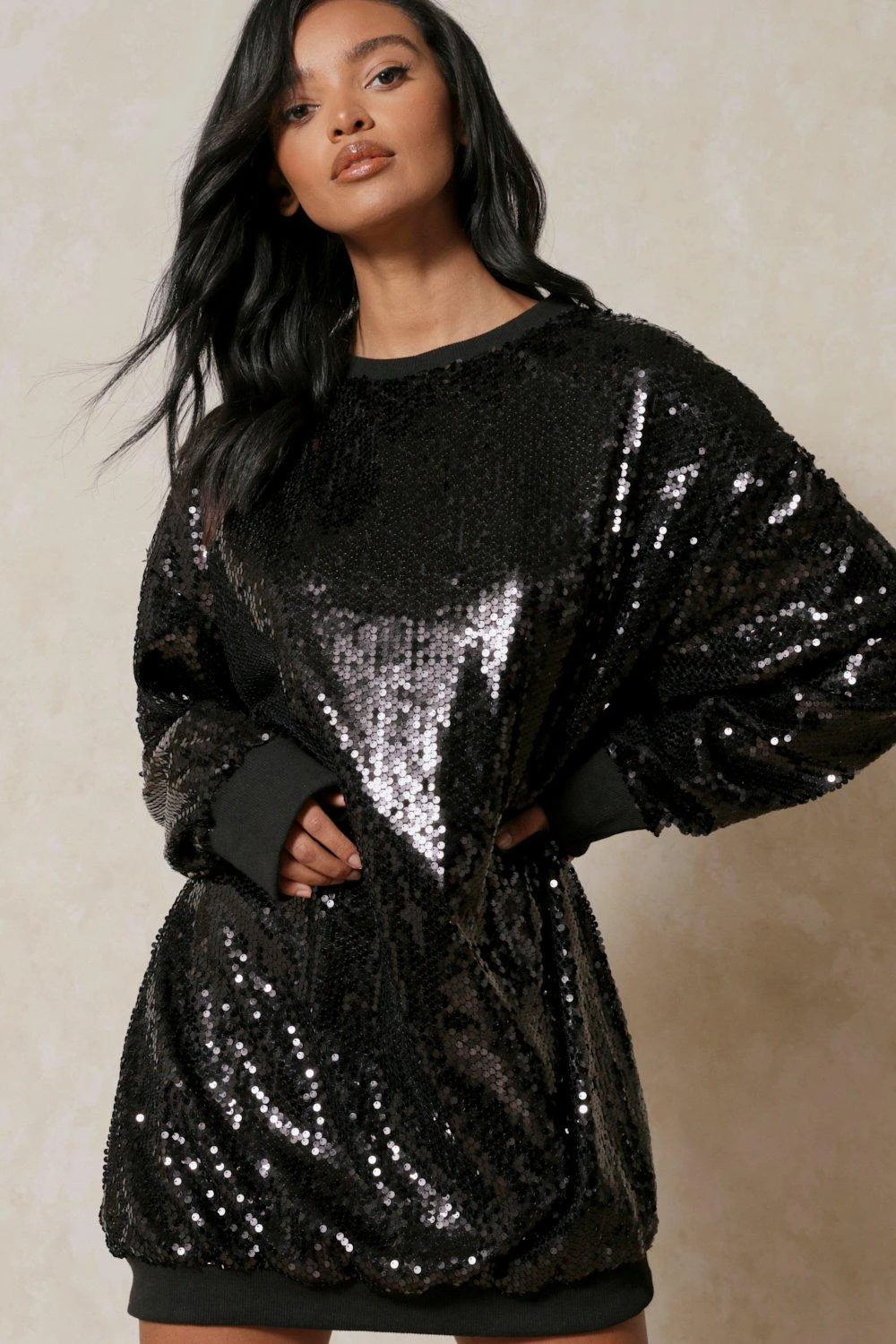 Oversized Sequin Jumper Dress 3 Oversized Sequin Jumper Dress