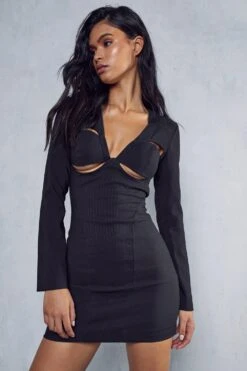 Premium Structured Woven Seam Contour Dress