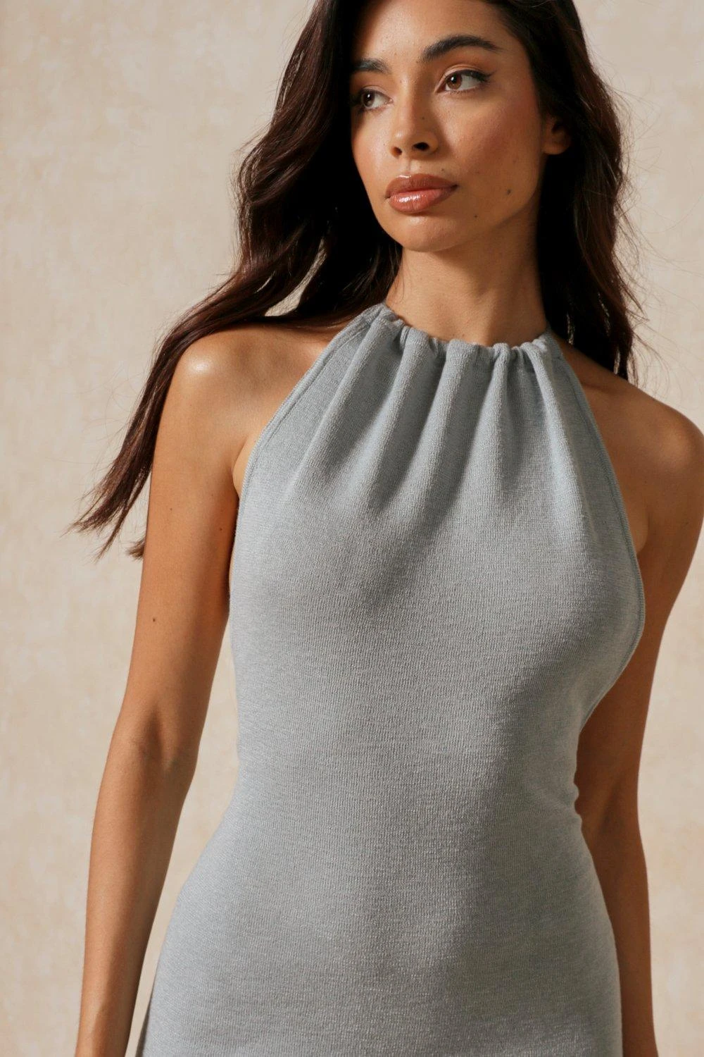 Knit Halter Neck Mini Dress 4 Knit Halter Neck Mini Dress - Image 2