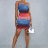 Recycled Ombre Mesh Curved Bust Bandeau Mini Dress 2 Recycled Ombre Mesh Curved Bust Bandeau Mini Dress -Dress Sales Store blue recycled ombre mesh curved bust bandeau mini dress