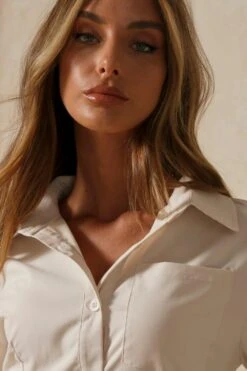 Asymmetric Cut Out Shirt Dress 13 Asymmetric Cut Out Shirt Dress -Dress Sales Store cream asymmetric cut out shirt dress 5