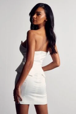 Premium Satin Plunge Corset Dress 9 Premium Satin Plunge Corset Dress -Dress Sales Store ivory premium satin plunge corset dress 2