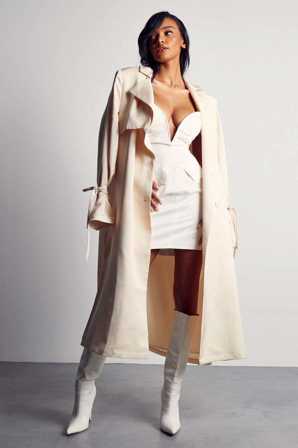 Premium Satin Plunge Corset Dress 6 Premium Satin Plunge Corset Dress - Image 4