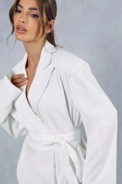 Front Page -Dress Sales Store ivory premium tailored oversized belted blazer dress 1