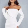 Structured Off Shoulder Mini Dress 2 Structured Off Shoulder Mini Dress -Dress Sales Store ivory structured off shoulder mini dress