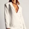 Tailored Button Down Blazer Dress 2 Tailored Button Down Blazer Dress -Dress Sales Store ivory tailored button down blazer dress