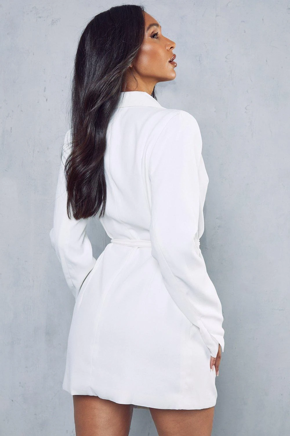 Tie Waist Collared Split Sleeve Wrap Dress 5 Tie Waist Collared Split Sleeve Wrap Dress - Image 3