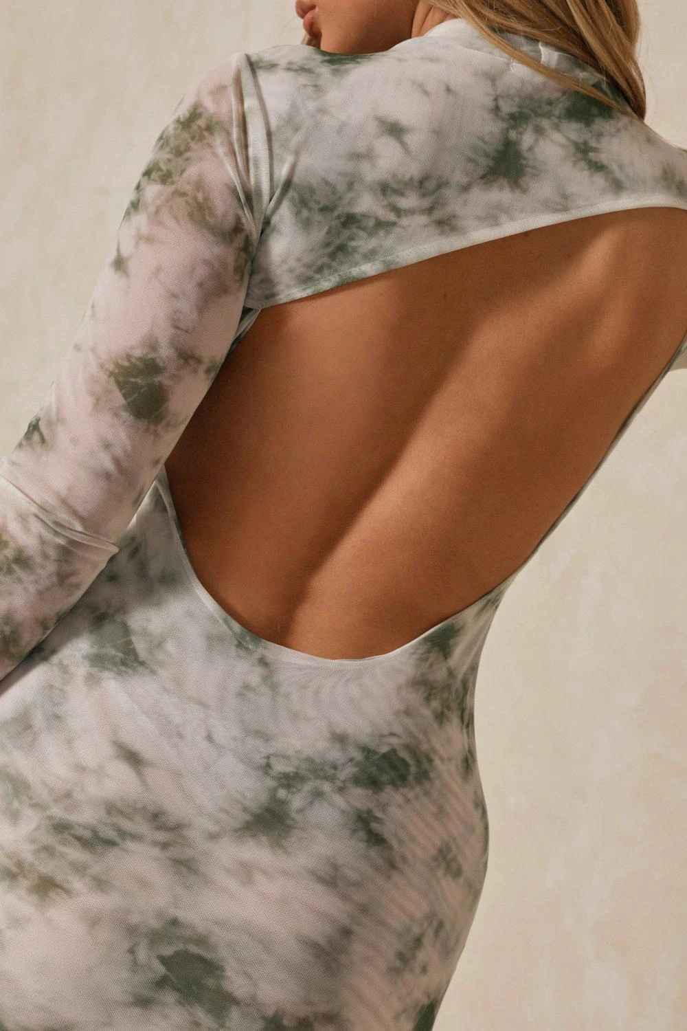 Missé Marble Print Mesh Extreme Backless Mini Dress 4 Missé Marble Print Mesh Extreme Backless Mini Dress - Image 2