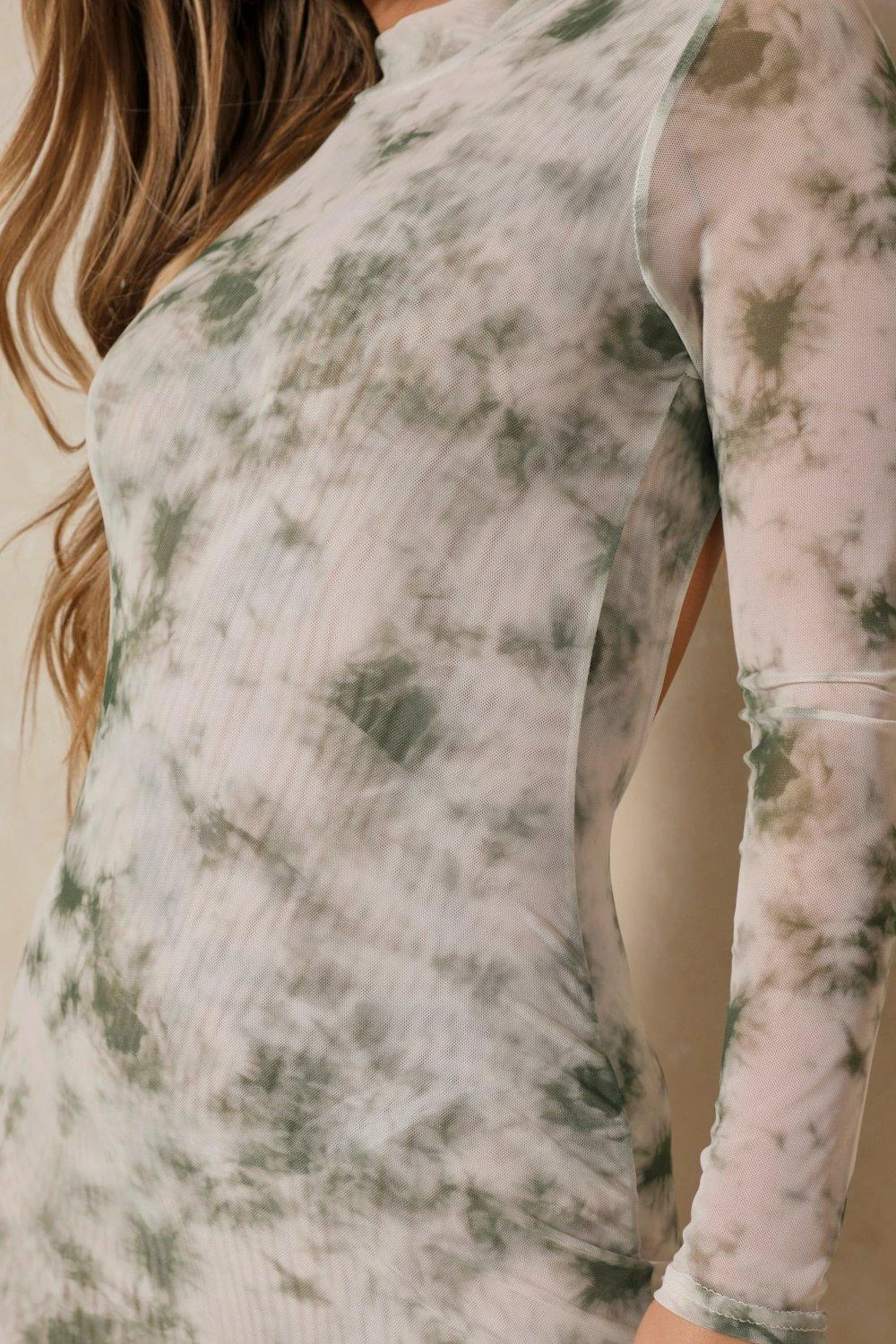 Missé Marble Print Mesh Extreme Backless Mini Dress 7 Missé Marble Print Mesh Extreme Backless Mini Dress - Image 5