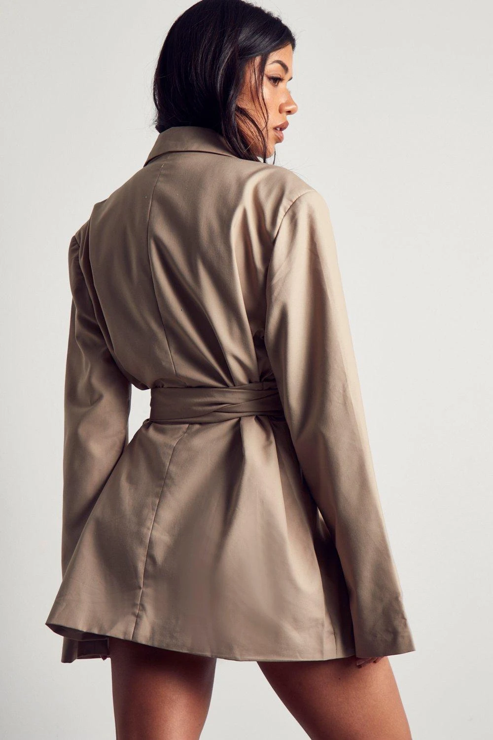 Tailored Belted Blazer Dress 5 Tailored Belted Blazer Dress - Image 3