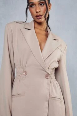 Front Page -Dress Sales Store stone ruched waist blazer dress 1