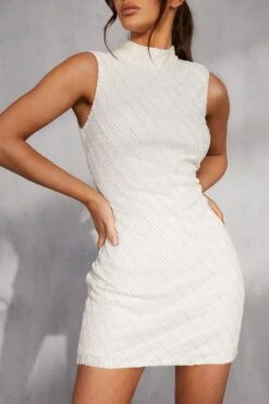 Mona Premium Embellished Mini Dress -Dress Sales Store white mona premium embellished mini dress 1