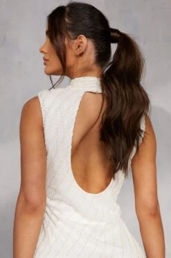 Mona Premium Embellished Mini Dress -Dress Sales Store white mona premium embellished mini dress 2